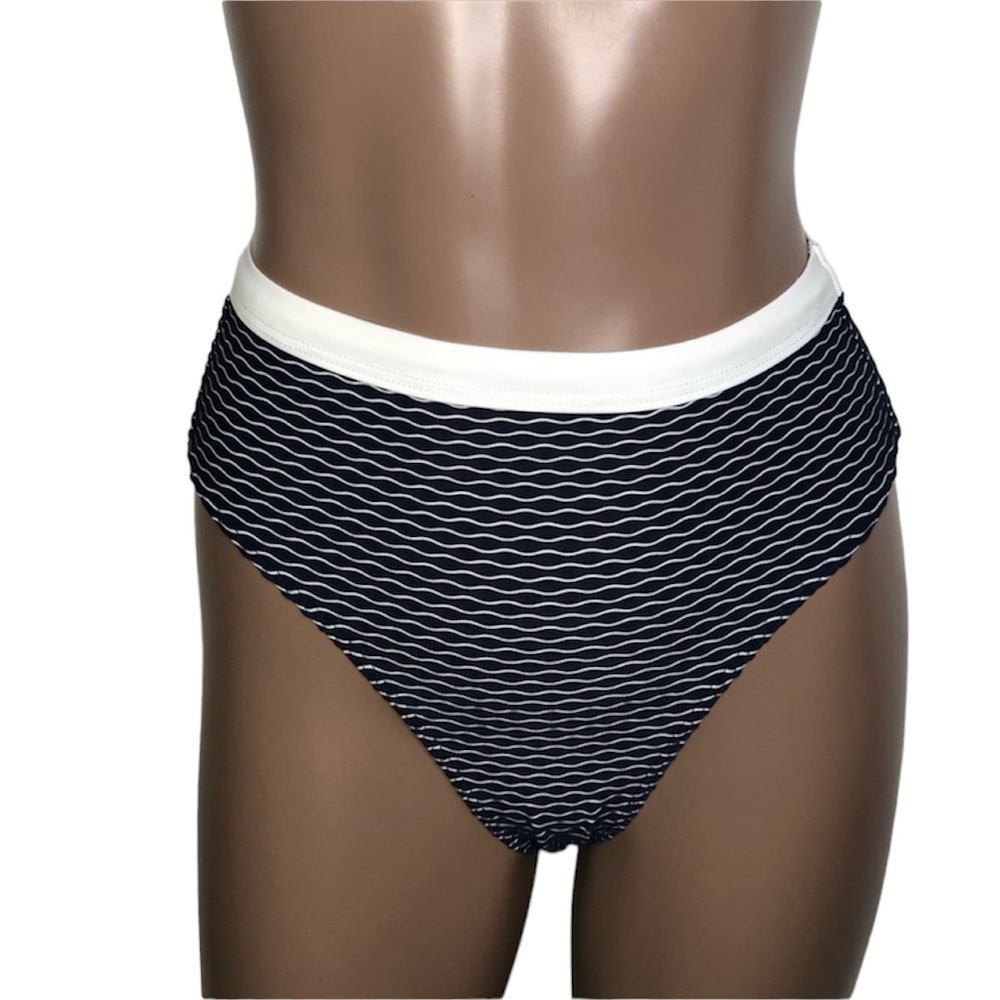 Chromat Drew Waves Textured High Waist Swim Bottom Brand New!